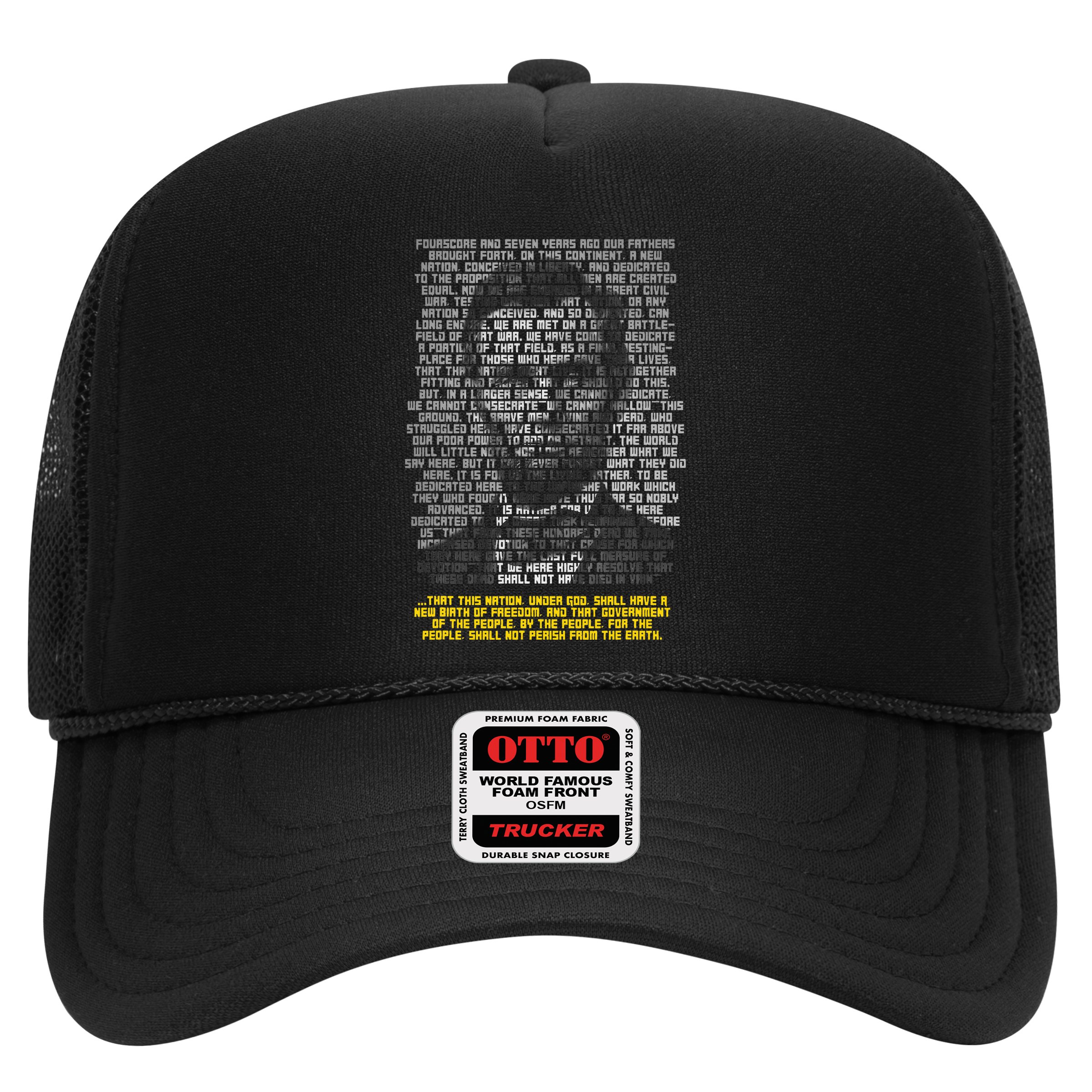 Abraham Lincoln Portrait Gettysburg Address Hat
