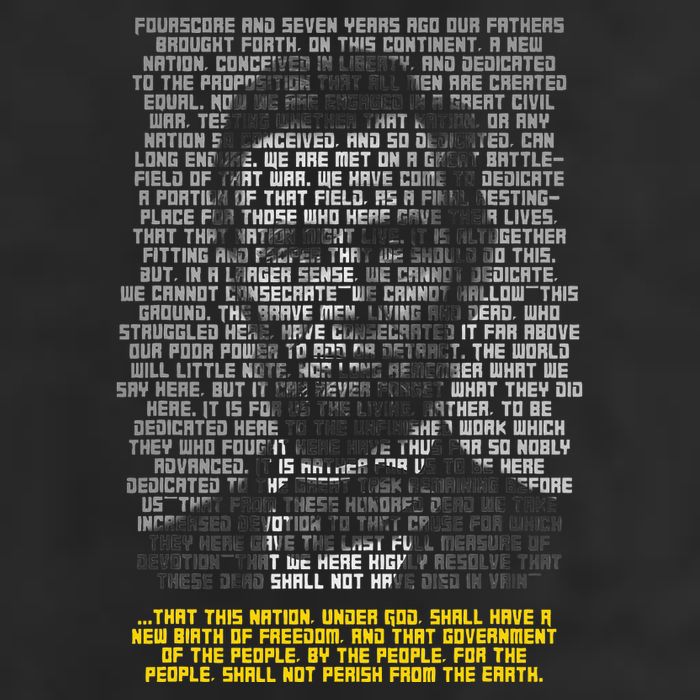 Abraham Lincoln Portrait Gettysburg Address Hat
