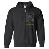 Abraham Lincoln Portrait Gettysburg Address Full Zip Hoodie