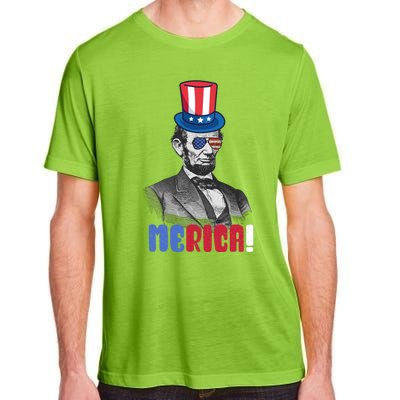 Abraham Lincoln President 4th Of July Gift Merica Gift Adult ChromaSoft Performance T-Shirt