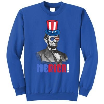 Abraham Lincoln President 4th Of July Gift Merica Gift Sweatshirt