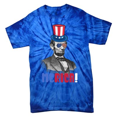 Abraham Lincoln President 4th Of July Gift Merica Gift Tie-Dye T-Shirt