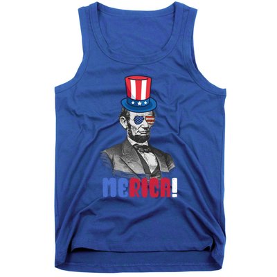 Abraham Lincoln President 4th Of July Gift Merica Gift Tank Top