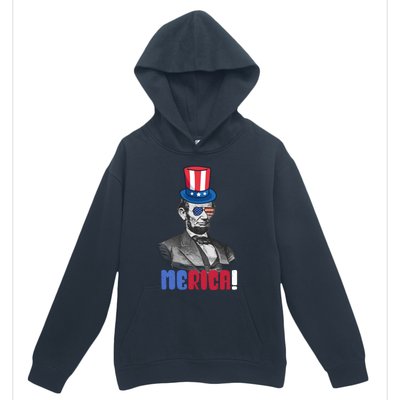 Abraham Lincoln President 4th Of July Gift Merica Gift Urban Pullover Hoodie