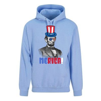 Abraham Lincoln President 4th Of July Gift Merica Gift Unisex Surf Hoodie