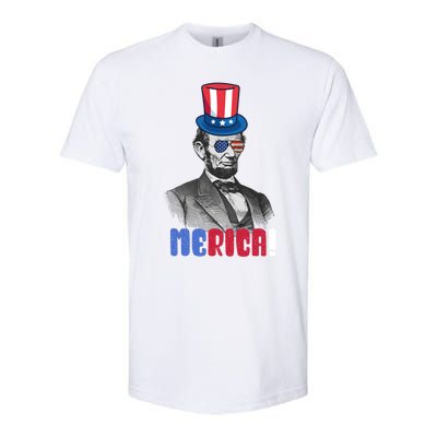 Abraham Lincoln President 4th Of July Gift Merica Gift Softstyle CVC T-Shirt