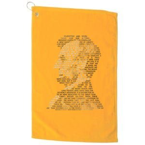 Abraham Lincoln Portrait Gettysburg Address Platinum Collection Golf Towel