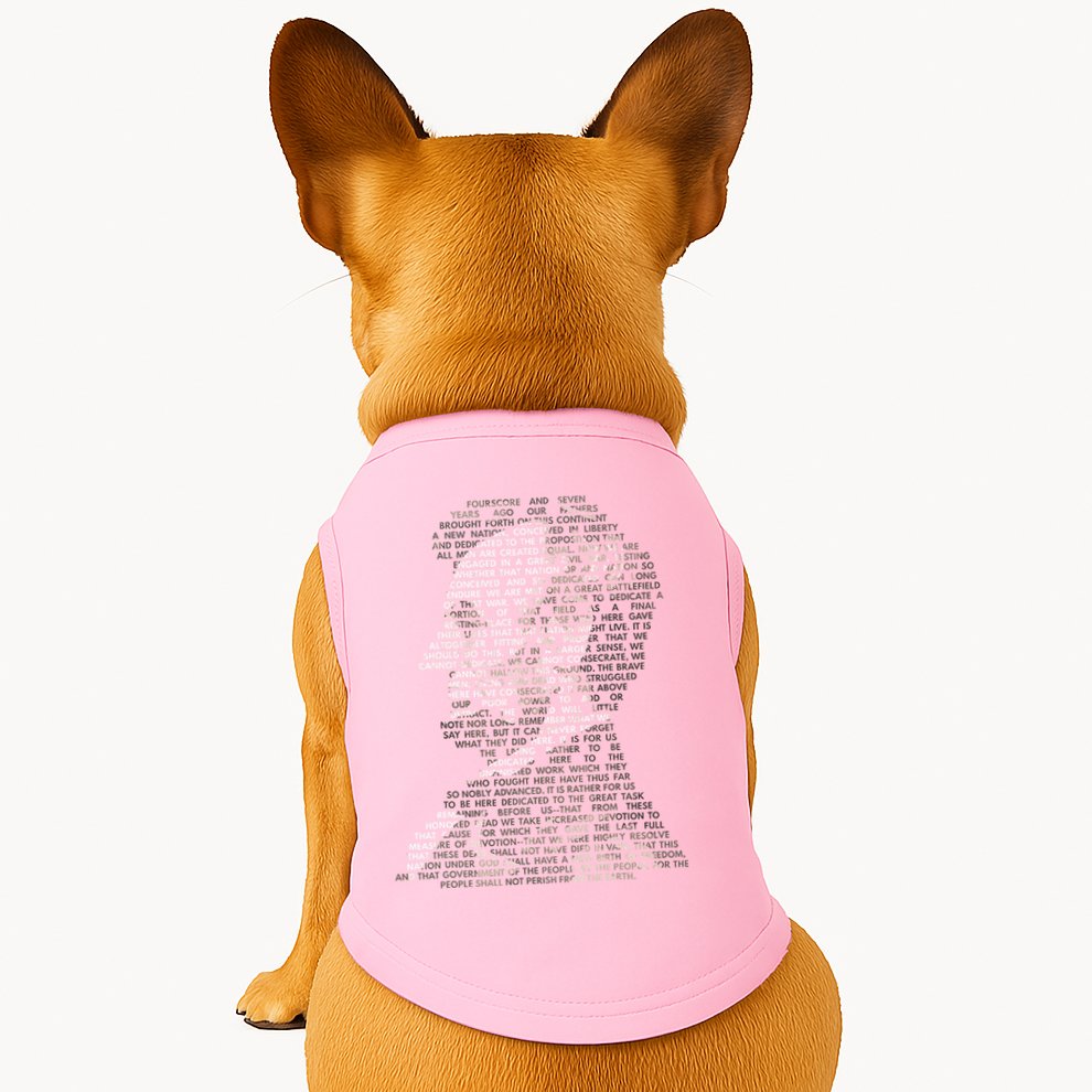 Abraham Lincoln Portrait Gettysburg Address Doggie Tank
