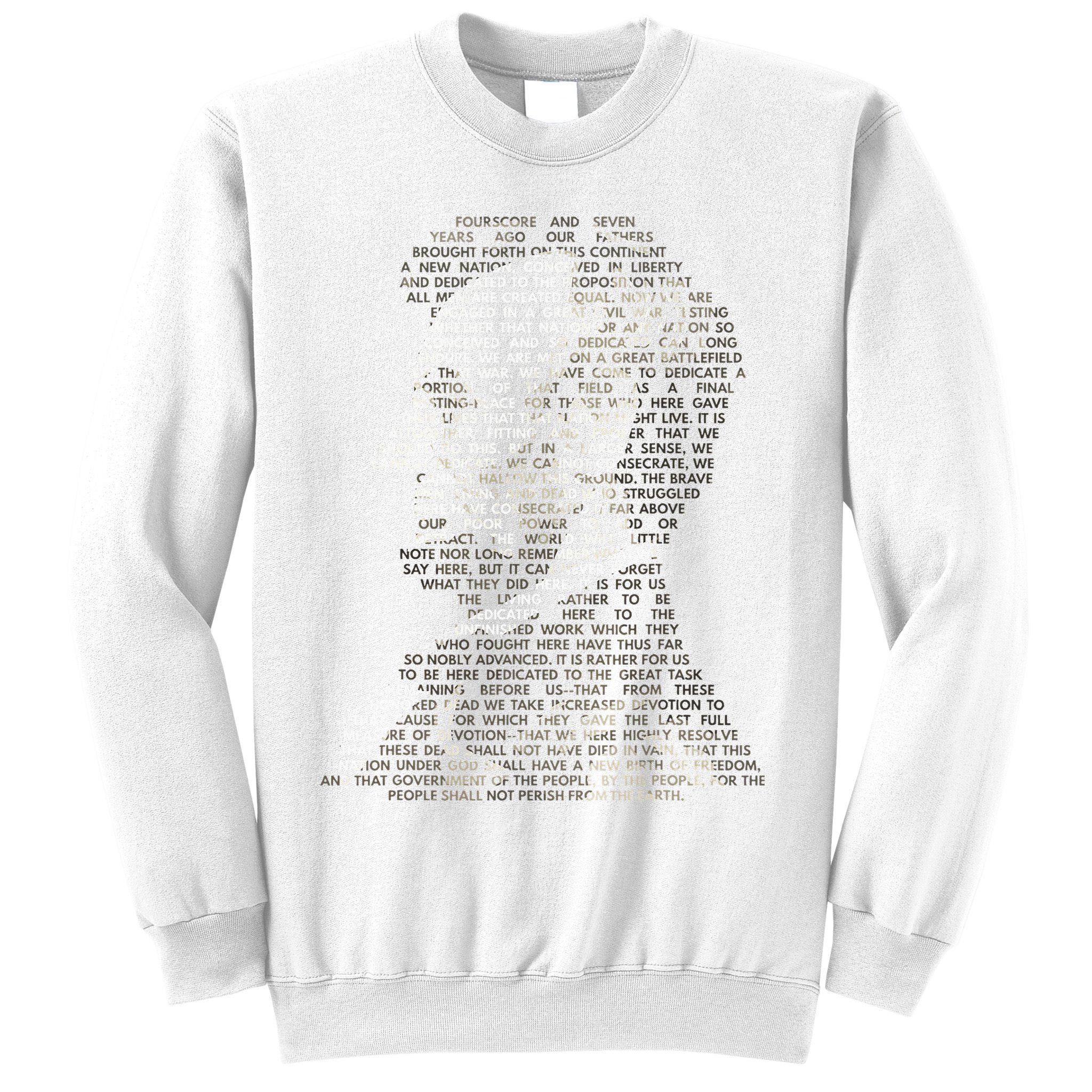 Abraham Lincoln Portrait Gettysburg Address Sweatshirt