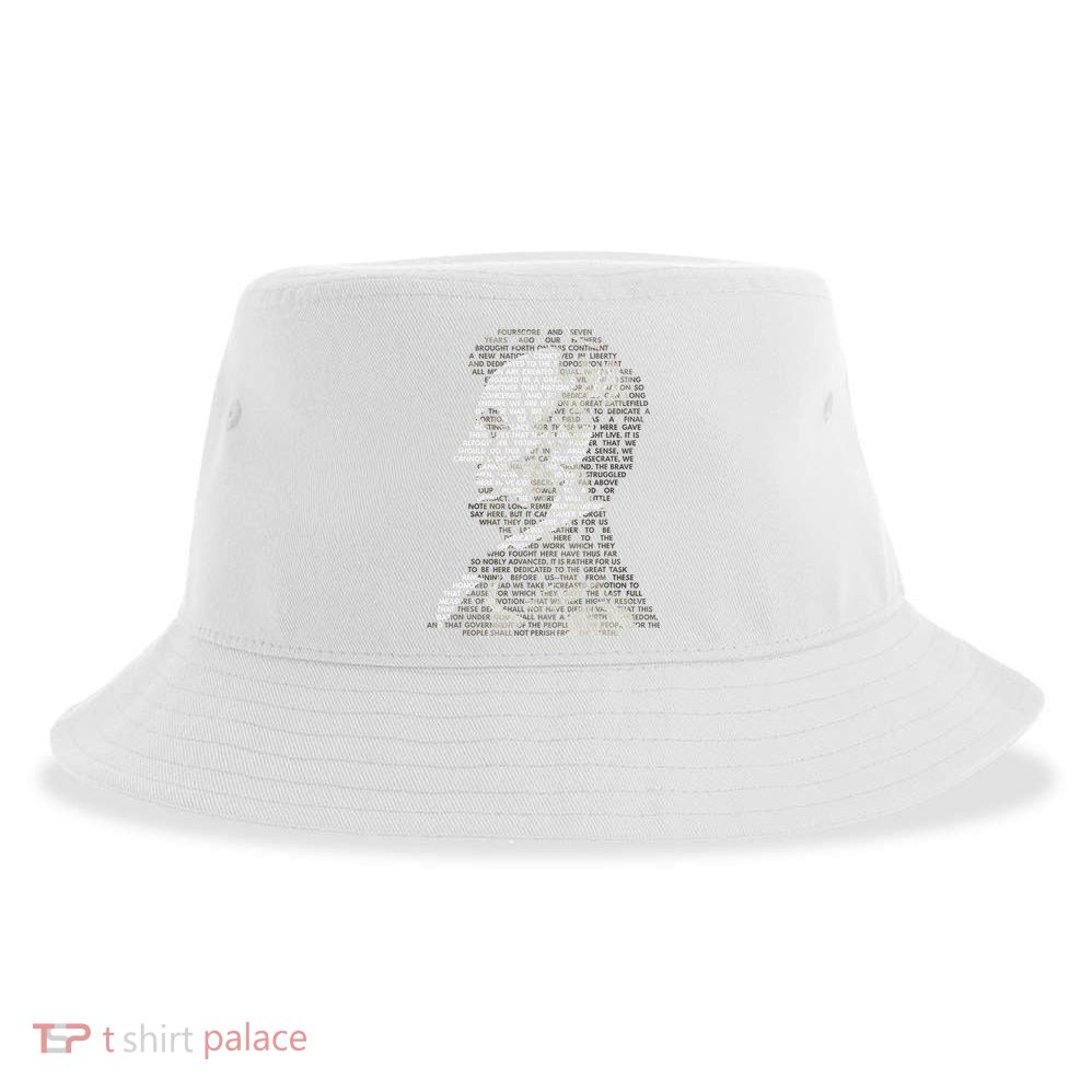 Abraham Lincoln Portrait Gettysburg Address Sustainable Bucket Hat