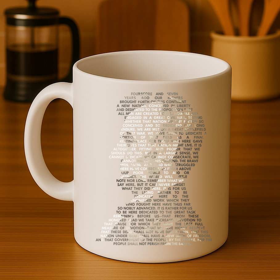 Abraham Lincoln Portrait Gettysburg Address Mug