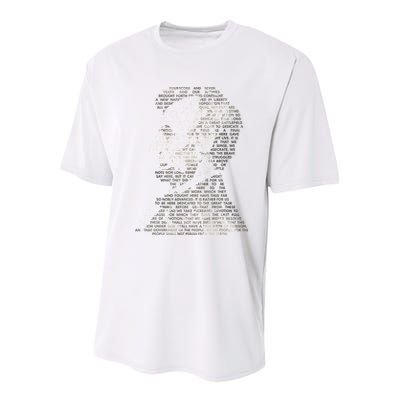 Abraham Lincoln Portrait Gettysburg Address Youth Performance Sprint T-Shirt