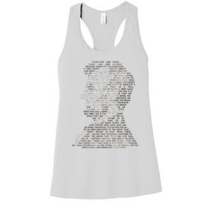 Abraham Lincoln Portrait Gettysburg Address Women's Racerback Tank