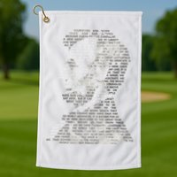 Abraham Lincoln Portrait Gettysburg Address Golf Towel