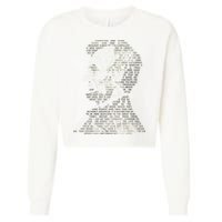 Abraham Lincoln Portrait Gettysburg Address Cropped Pullover Crew
