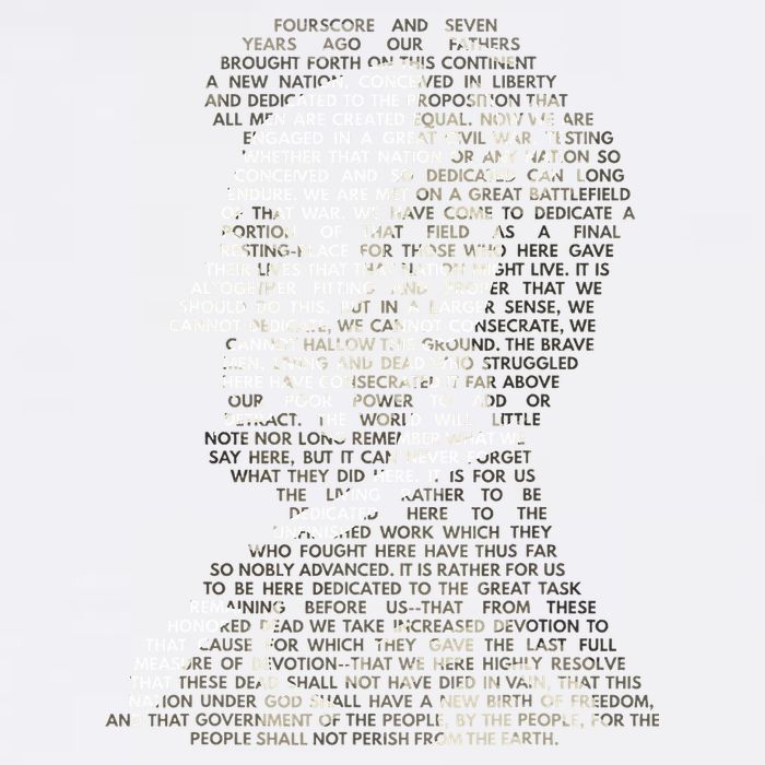 Abraham Lincoln Portrait Gettysburg Address Cropped Pullover Crew