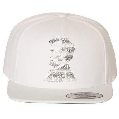 Abraham Lincoln Portrait Gettysburg Address Wool Snapback Cap
