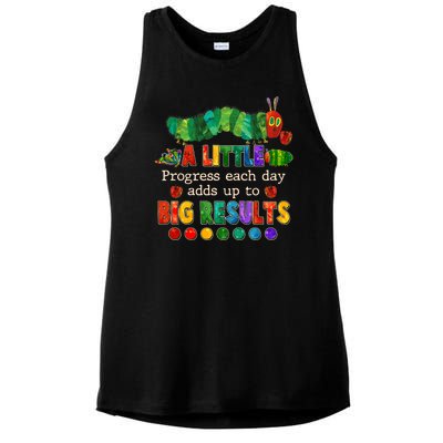 A Little Progress Each Day Adds Up To Big Results Ladies PosiCharge Tri-Blend Wicking Tank