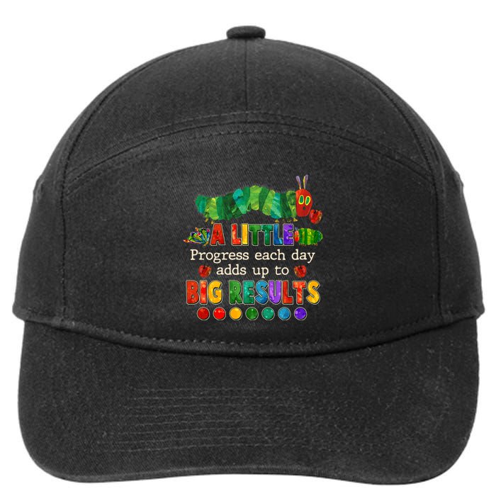 A Little Progress Each Day Adds Up To Big Results 7-Panel Snapback Hat