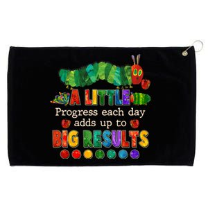 A Little Progress Each Day Adds Up To Big Results Grommeted Golf Towel