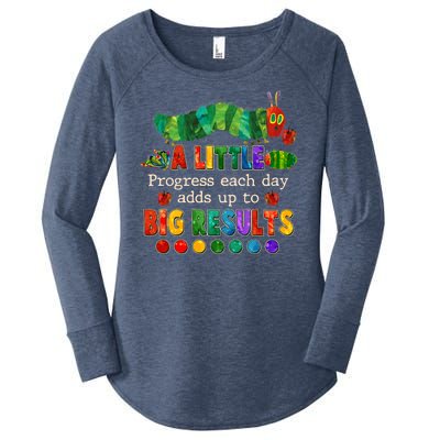 A Little Progress Each Day Adds Up To Big Results Women's Perfect Tri Tunic Long Sleeve Shirt