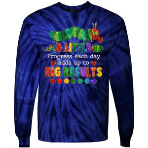 A Little Progress Each Day Adds Up To Big Results Tie-Dye Long Sleeve Shirt