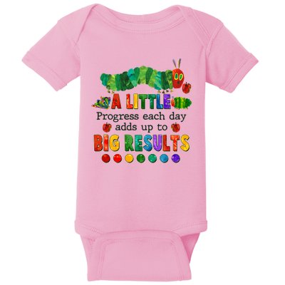 A Little Progress Each Day Adds Up To Big Results Baby Bodysuit