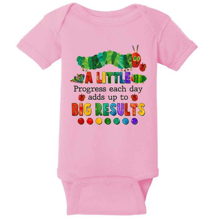 A Little Progress Each Day Adds Up To Big Results Baby Bodysuit