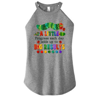 A Little Progress Each Day Adds Up To Big Results Women's Perfect Tri Rocker Tank