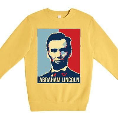 Abraham Lincoln President Gift For President's Day Premium Crewneck Sweatshirt