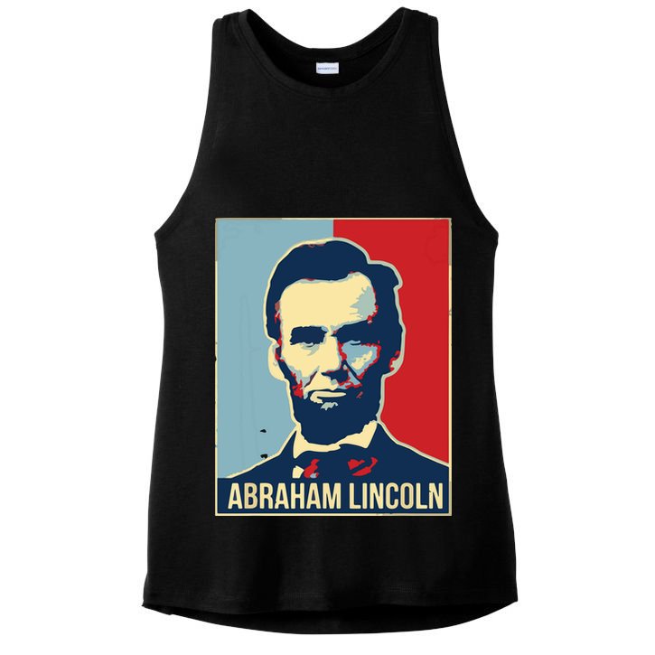 Abraham Lincoln President Gift For President's Day Ladies PosiCharge Tri-Blend Wicking Tank