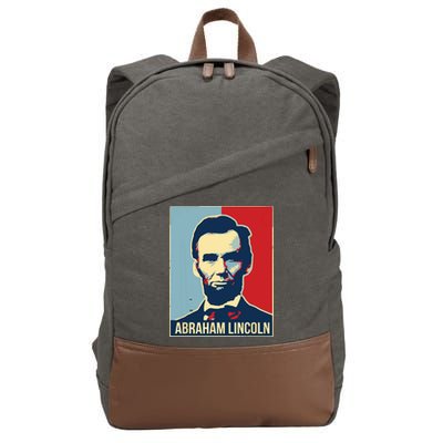 Abraham Lincoln President Gift For President's Day Cotton Canvas Backpack