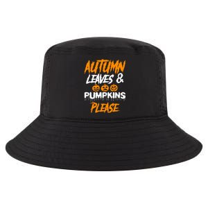 Autumn Leaves & Pumpkins Please Graphic Cool Comfort Performance Bucket Hat