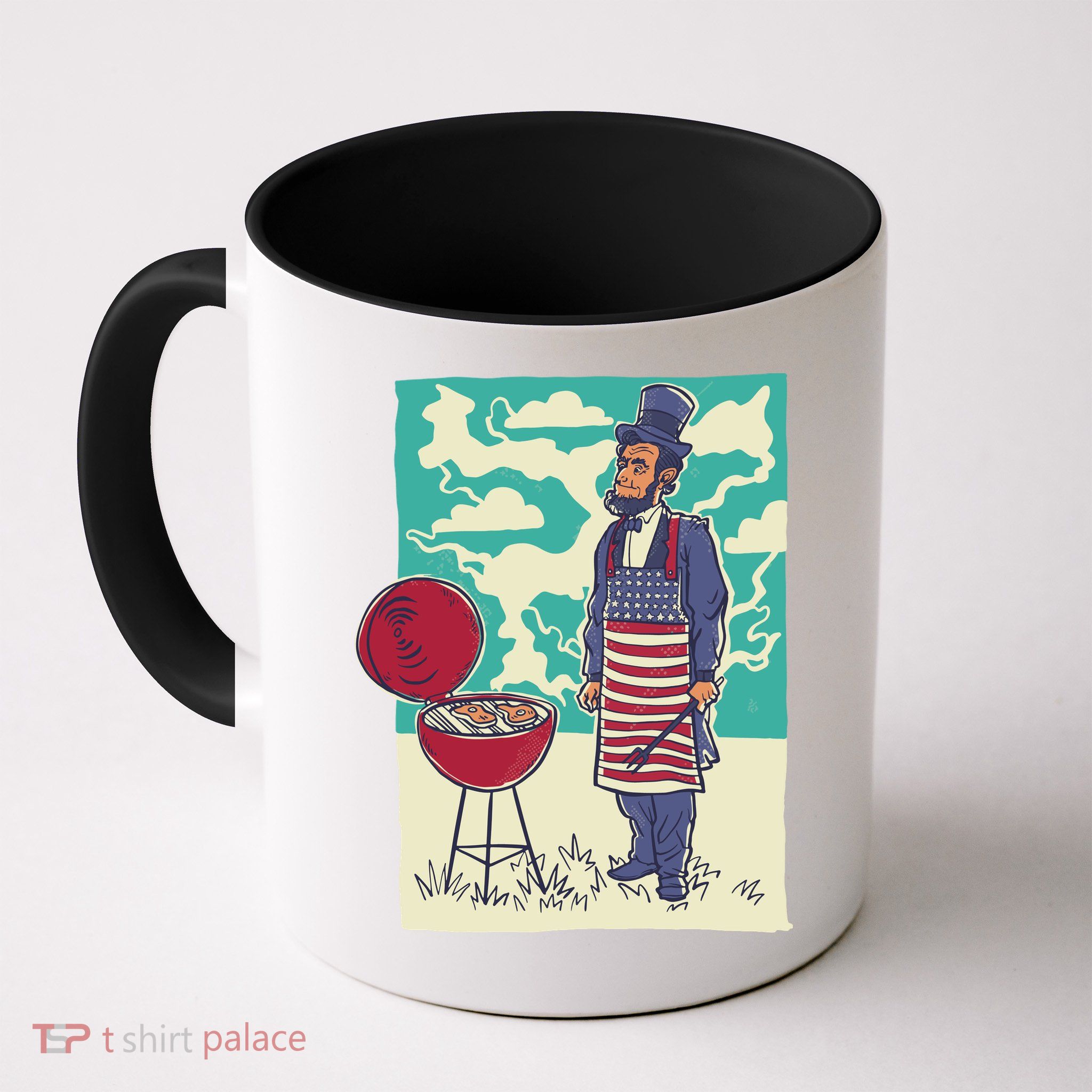 Abe Lincoln Patriotic Barbeque BBQ Mug
