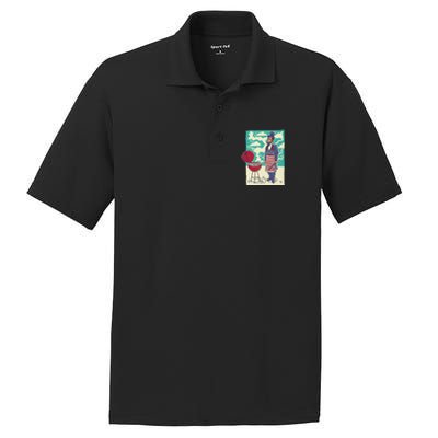 Abe Lincoln Patriotic Barbeque BBQ PosiCharge RacerMesh Polo