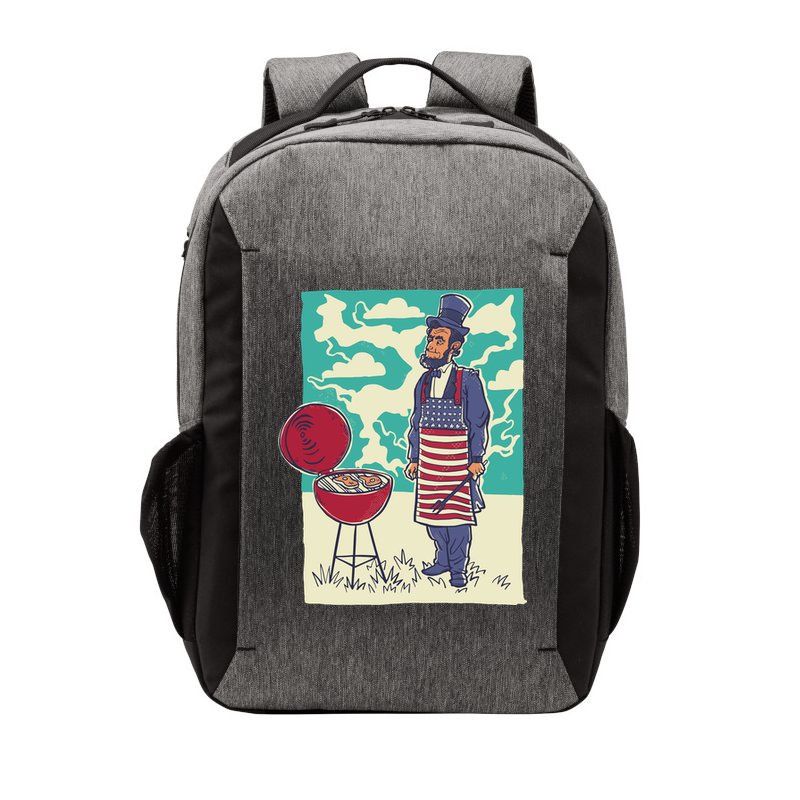 Abe Lincoln Patriotic Barbeque BBQ Vector Backpack