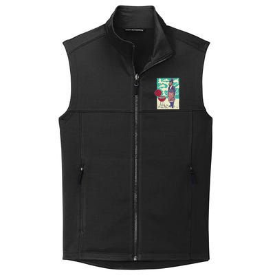 Abe Lincoln Patriotic Barbeque BBQ Collective Smooth Fleece Vest