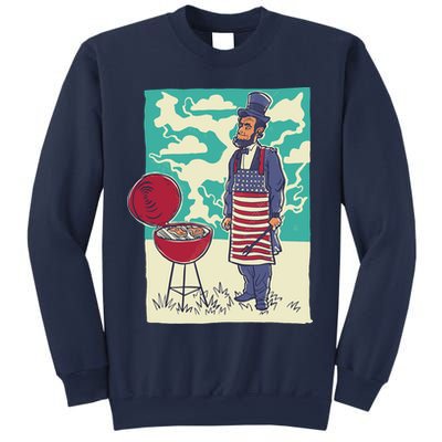 Abe Lincoln Patriotic Barbeque BBQ Sweatshirt