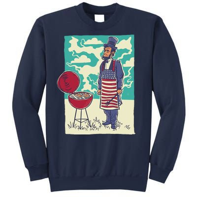 Abe Lincoln Patriotic Barbeque BBQ Sweatshirt