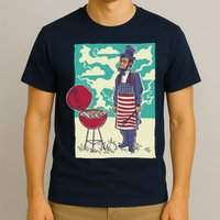 Abe Lincoln Patriotic Barbeque BBQ T-Shirt