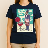 Abe Lincoln Patriotic Barbeque BBQ T-Shirt