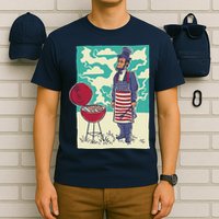 Abe Lincoln Patriotic Barbeque BBQ T-Shirt
