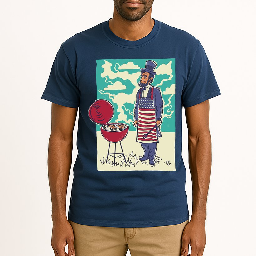 Abe Lincoln Patriotic Barbeque BBQ Tall T-Shirt