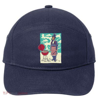 Abe Lincoln Patriotic Barbeque BBQ 7-Panel Snapback Hat