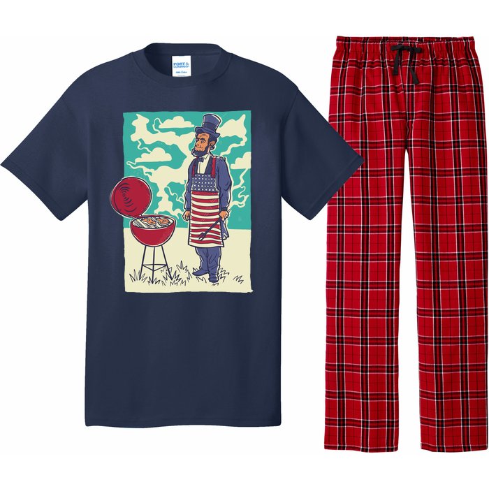 Abe Lincoln Patriotic Barbeque BBQ Pajama Set