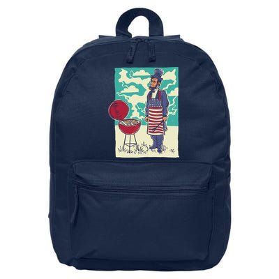 Abe Lincoln Patriotic Barbeque BBQ 16 in Basic Backpack