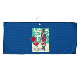 Abe Lincoln Patriotic Barbeque BBQ Large Microfiber Waffle Golf Towel