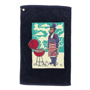 Abe Lincoln Patriotic Barbeque BBQ Platinum Collection Golf Towel