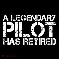 A LEGENDARY PILOT HAS RETIRED Funny Retirement Copilot Gift Flexfit Unipanel Trucker Cap