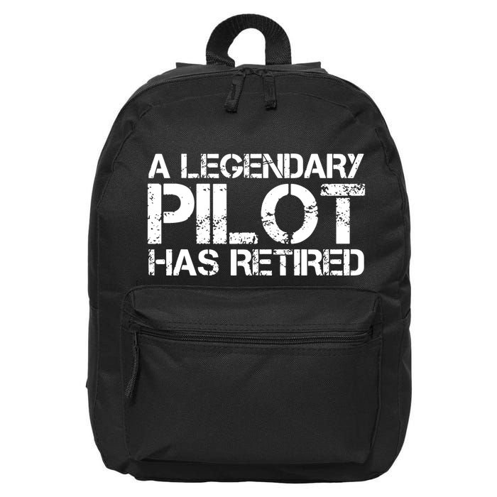 A LEGENDARY PILOT HAS RETIRED Funny Retirement Copilot Gift 16 in Basic Backpack